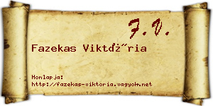 Fazekas Viktória névjegykártya